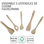 Voir la diapositive 4 : Fackelmann Ensemble de pince, spatule et cuillères en bois FSC Fackelmann Nature