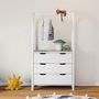 Voir la diapositive 3 : IDIMEX Commode AMIRA type Montessori, avec 3 tiroirs, en pin massif