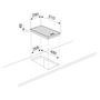 Voir la diapositive 2 : Airlux Table domino verre gaz 30cm 400w noir - av32hbk