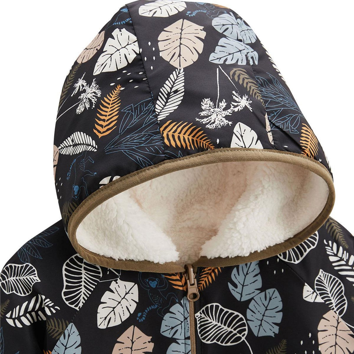 Petit Béguin Veste à capuche enfant en sherpa réversible Caracas