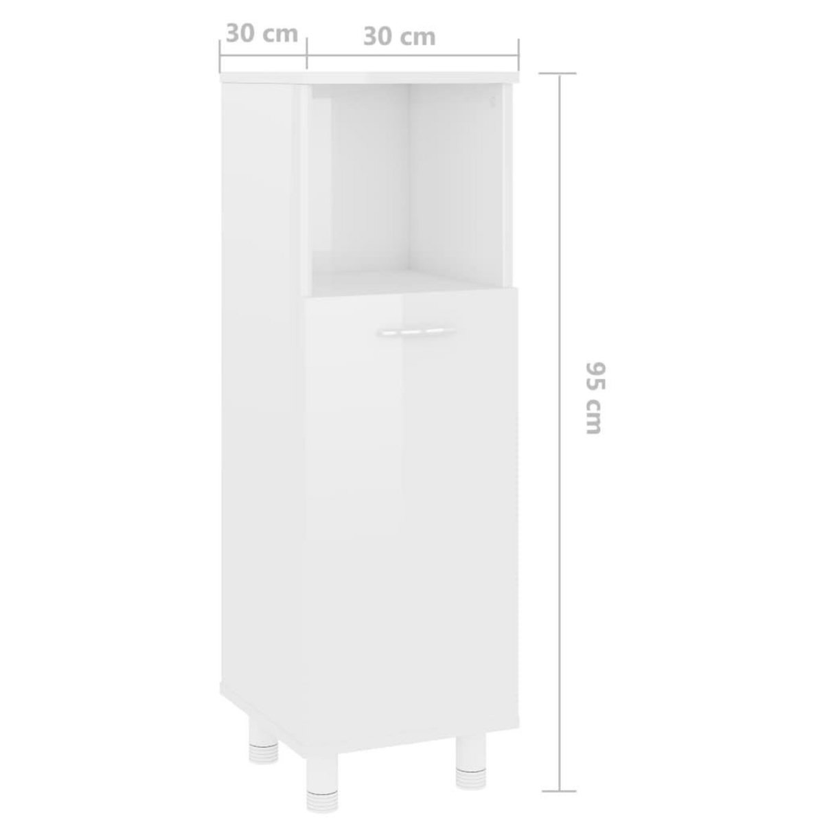 VIDAXL Armoire de salle de bain Blanc brillant Bois d'ingenierie