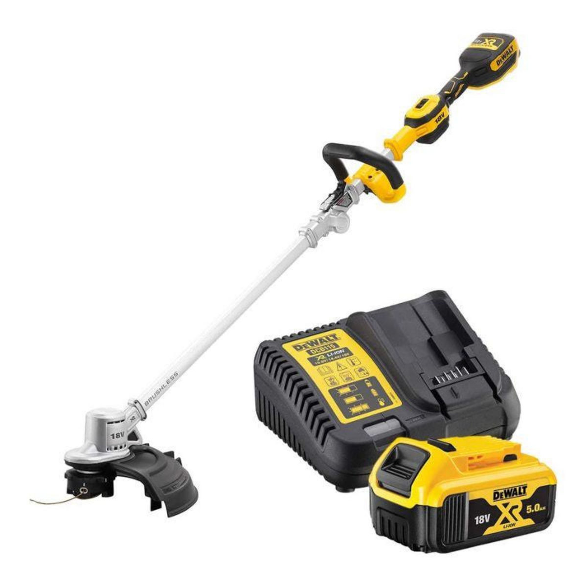 Dewalt Coupe-bordure repliable 18V DEWALT DCMST561P1-QW avec un chargeur et une batterie 5,0 Ah