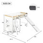 Voir la diapositive 3 : MERAX Lit combiné enfant 90x200cm coloris blanc+naturel pin et mdf