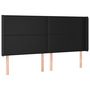 Voir la diapositive 3 : VIDAXL Tete de lit a LED Noir 163x16x118/128 cm Similicuir