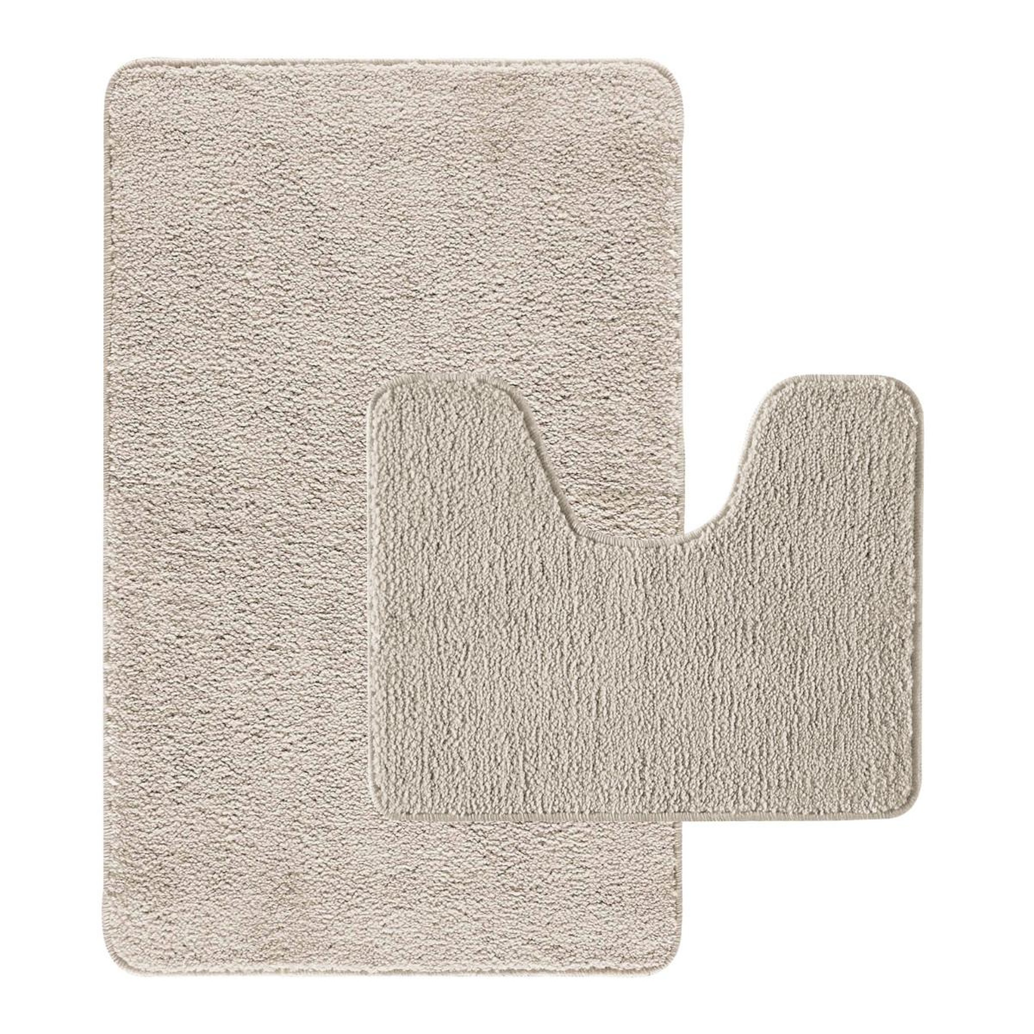 Voir la diapositive 1 : GUY LEVASSEUR Lot de 2 tapis de bain polyester 50x80cm + 50x40cm 50x80cm