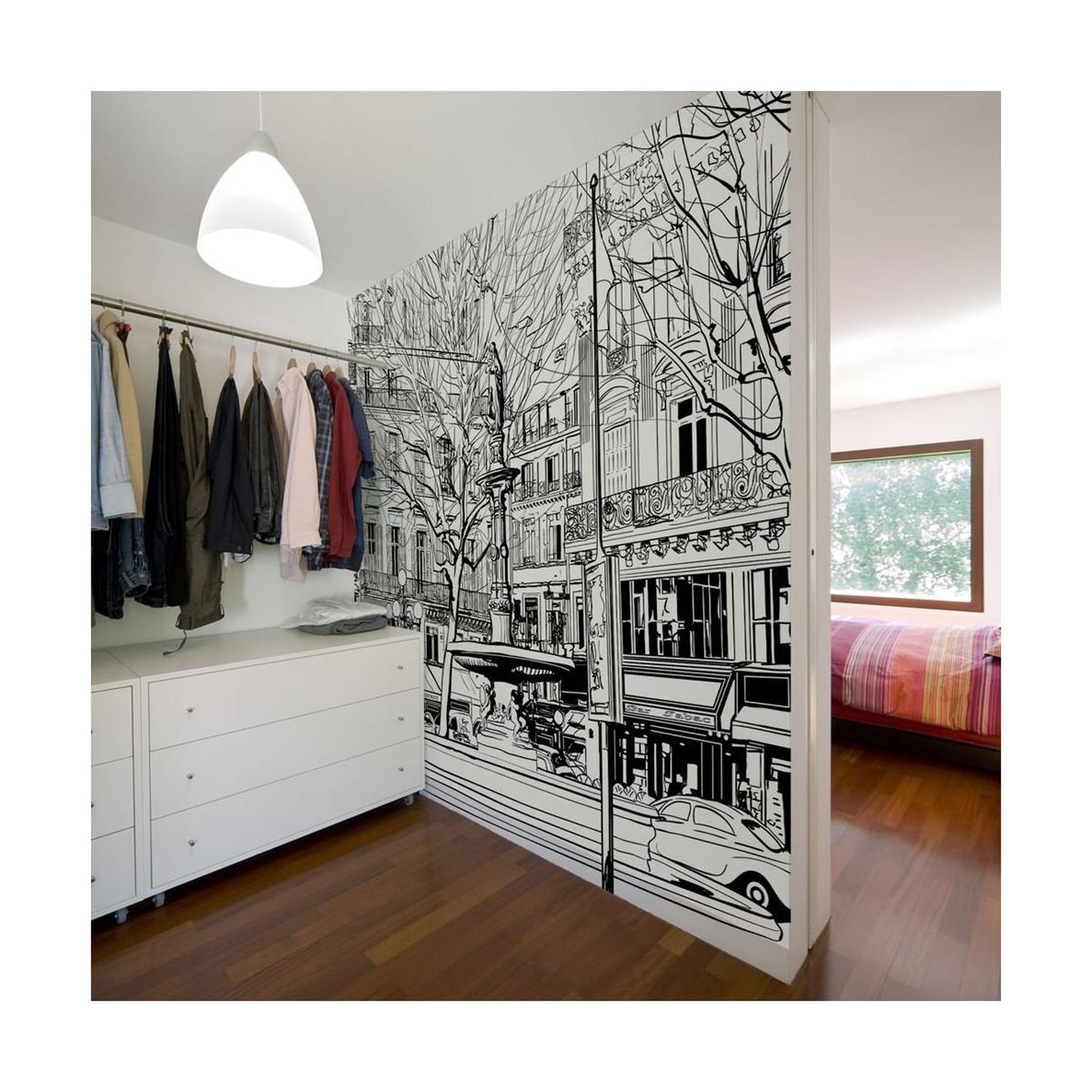Paris Prix Papier peint  sketch of parisian fountain ii  270x450cm