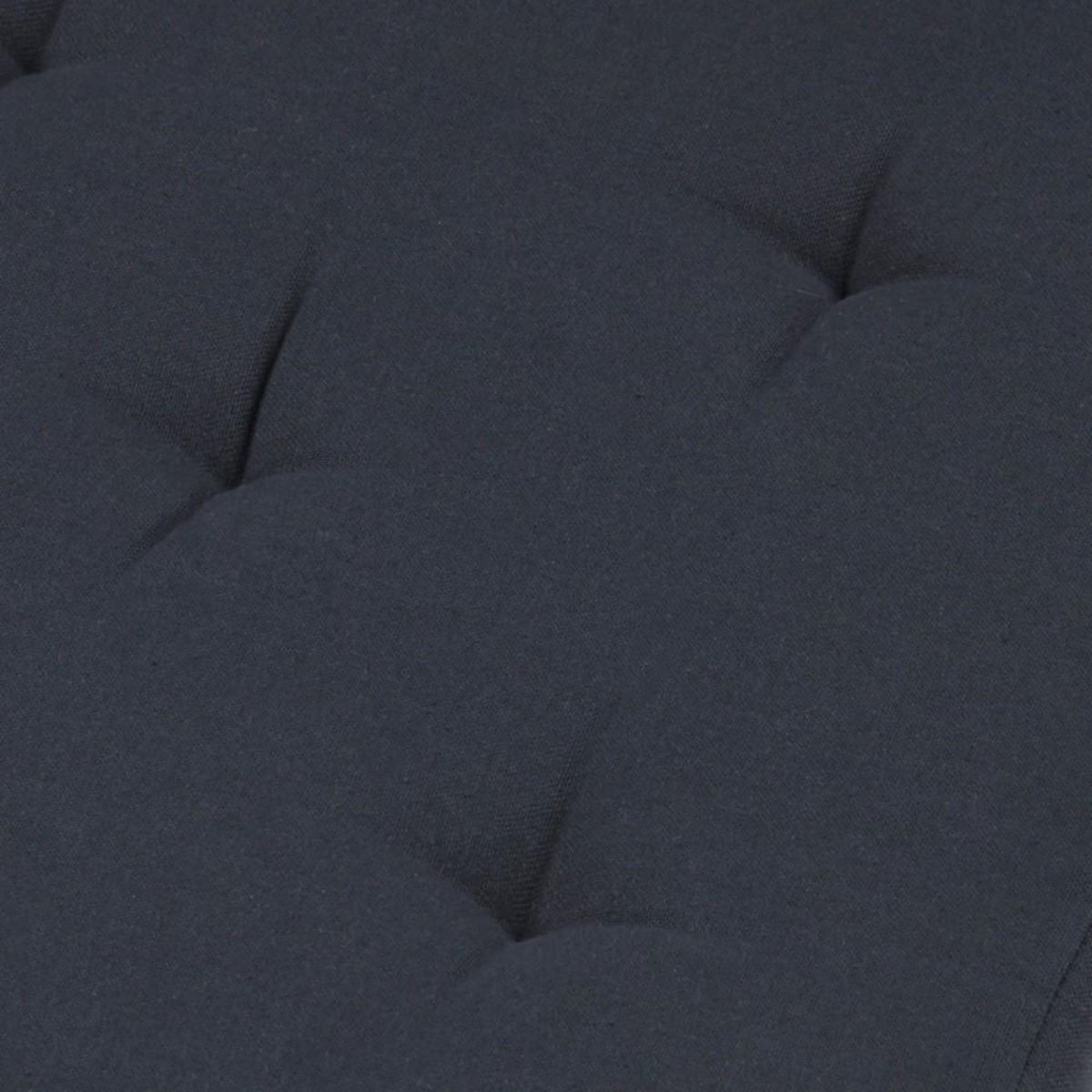 STOF Lot de 4 galettes de chaise Duo velcro 38x38 Anthracite souris