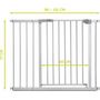 Voir la diapositive 3 : HAUCK Porte de sécurité Gate Stop N Safe 2 + Rallonge 21 cm Argent