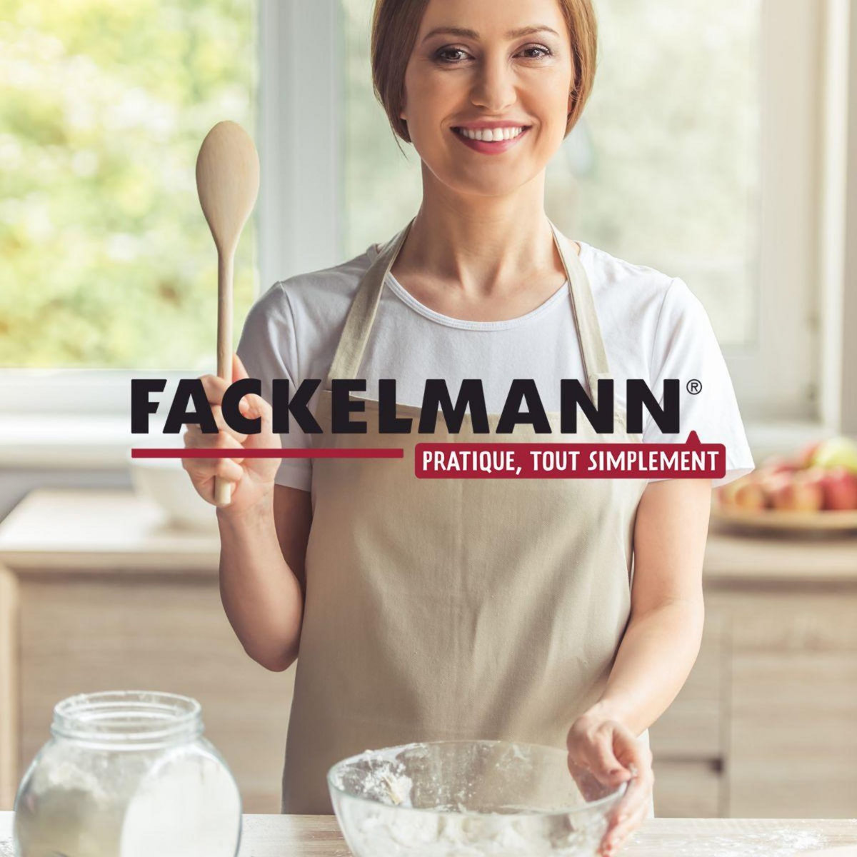 Fackelmann Ensemble de 2 Maryses de pâtisserie et de cuisine manche en résine de 52 cm Fackelmann