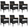 Voir la diapositive 5 : VIDAXL Ensemble a manger de jardin 7 pcs Noir