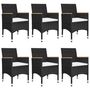 Voir la diapositive 5 : VIDAXL Ensemble a manger de jardin 7 pcs Noir