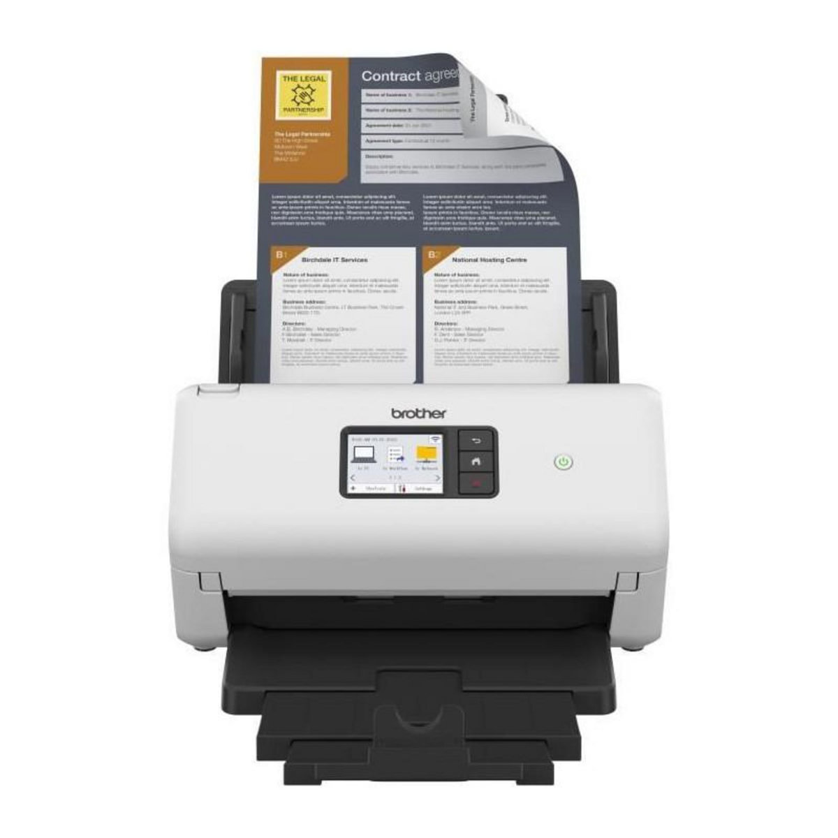 Brother Scanner - BROTHER - ADS-4500 - Documents Bureautique - Recto-Verso - 70 ppm/35 ipm - Ethernet, Wi-Fi, Wi-Fi Direct - ADS4500WRE1