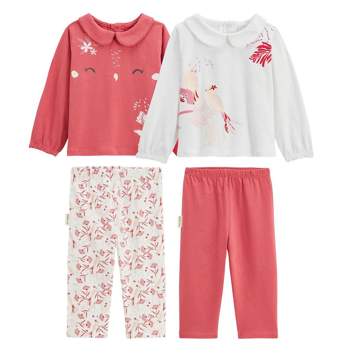 Petit Béguin Lot de 2 pyjamas enfant 2 pièces Camila