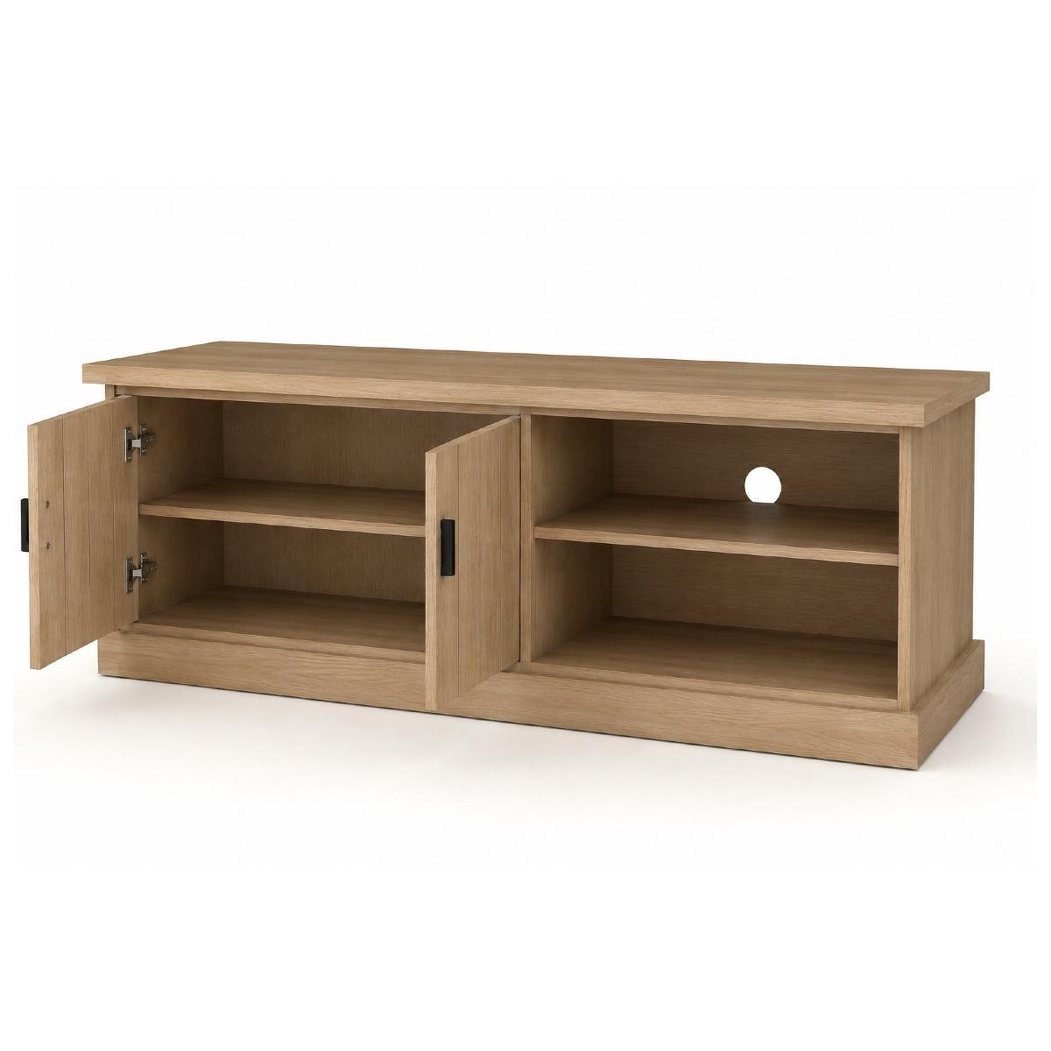 Voir la diapositive 3 : JLC KREATION Meuble tv moderne en bois 2 portes 150cm teodora