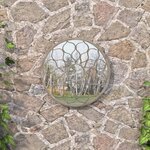 VIDAXL Miroir de jardin Sable 40x3 cm Fer Rond utilisation exterieure