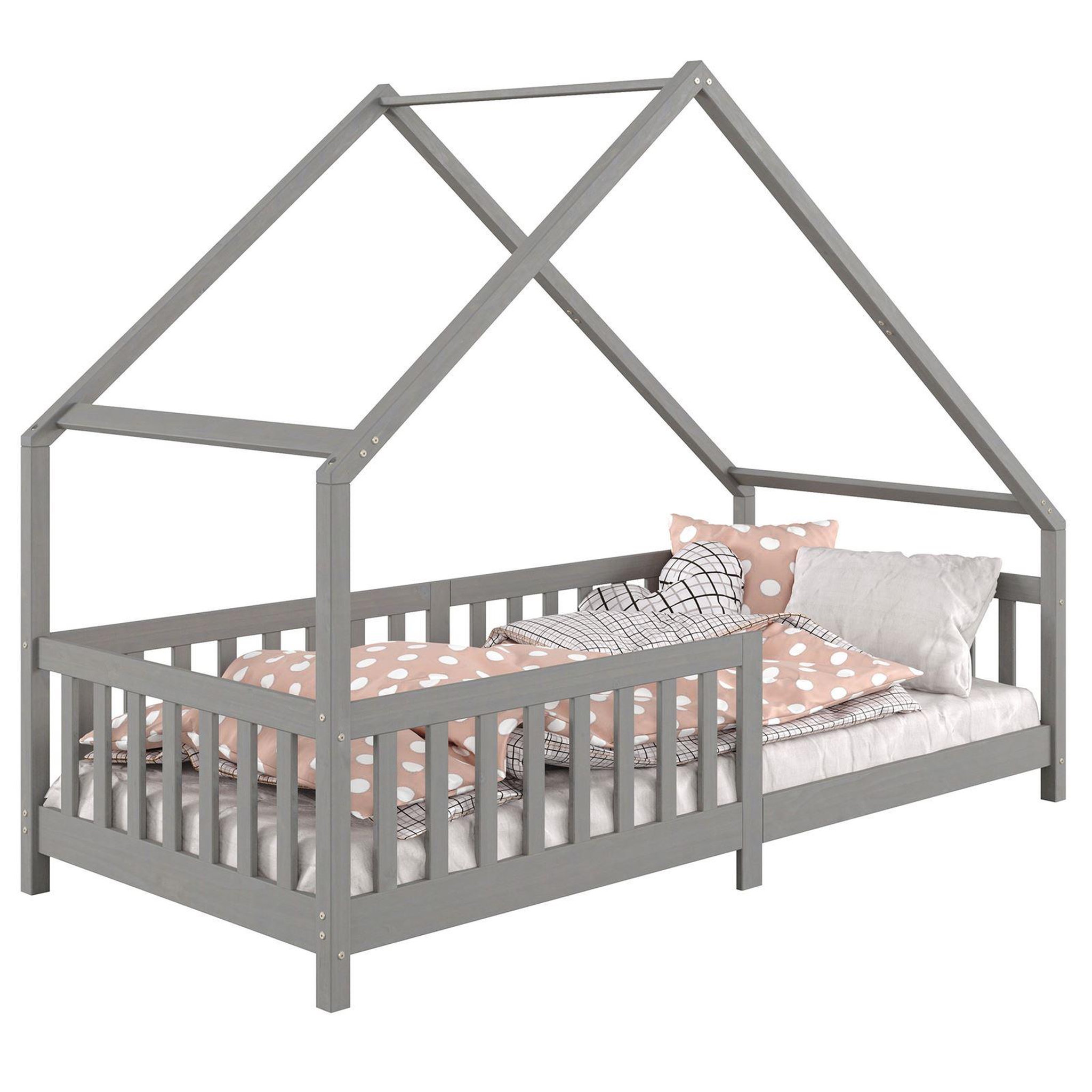 Voir la diapositive 1 : IDIMEX Lit cabane  asymétrique CORA 90 x 200 cm en pin massif