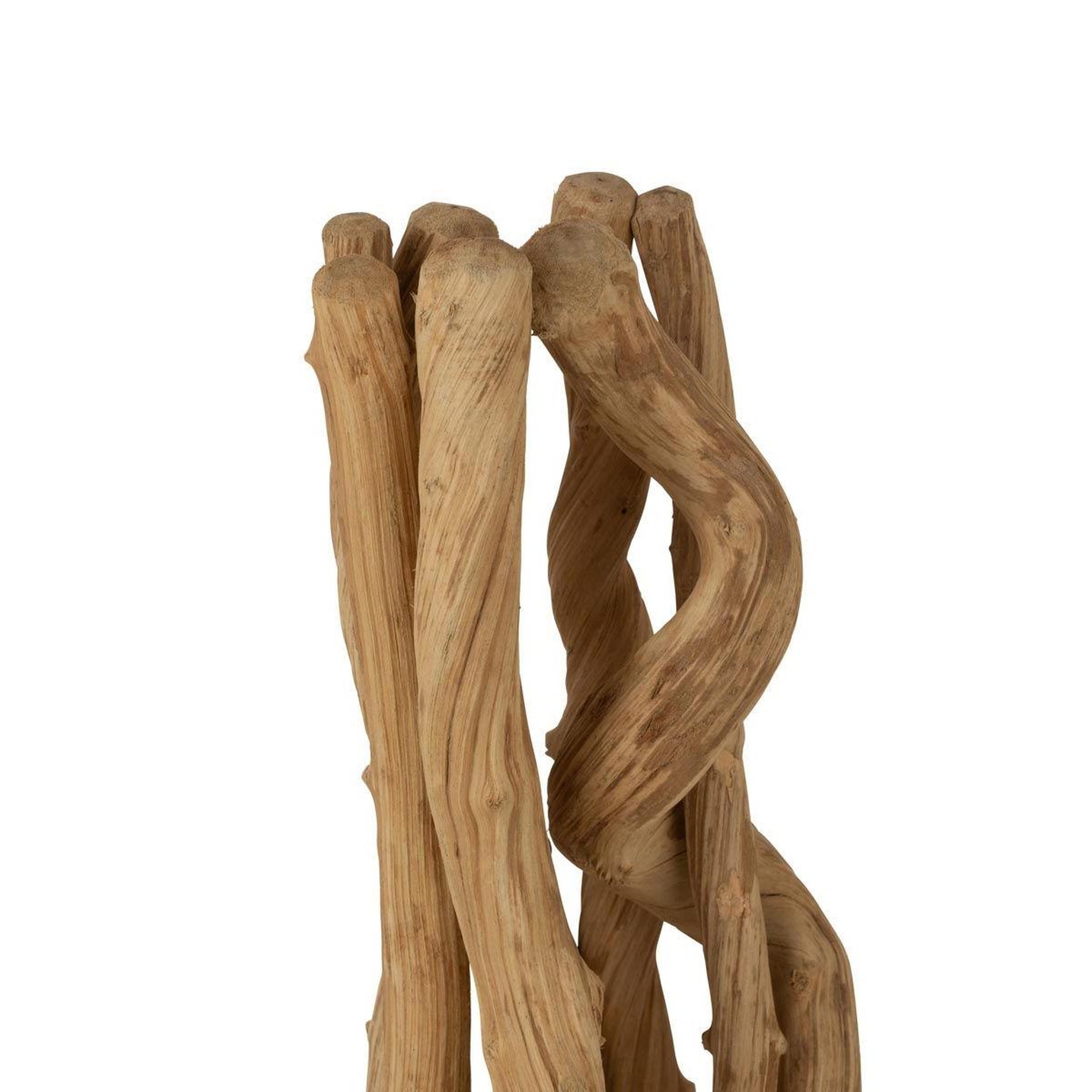 Voir la diapositive 4 : J-LINE Lampe de bureau  branches entrelacées  56cm naturel