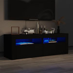 VIDAXL Meuble TV avec lumieres LED noir 120x35x40 cm