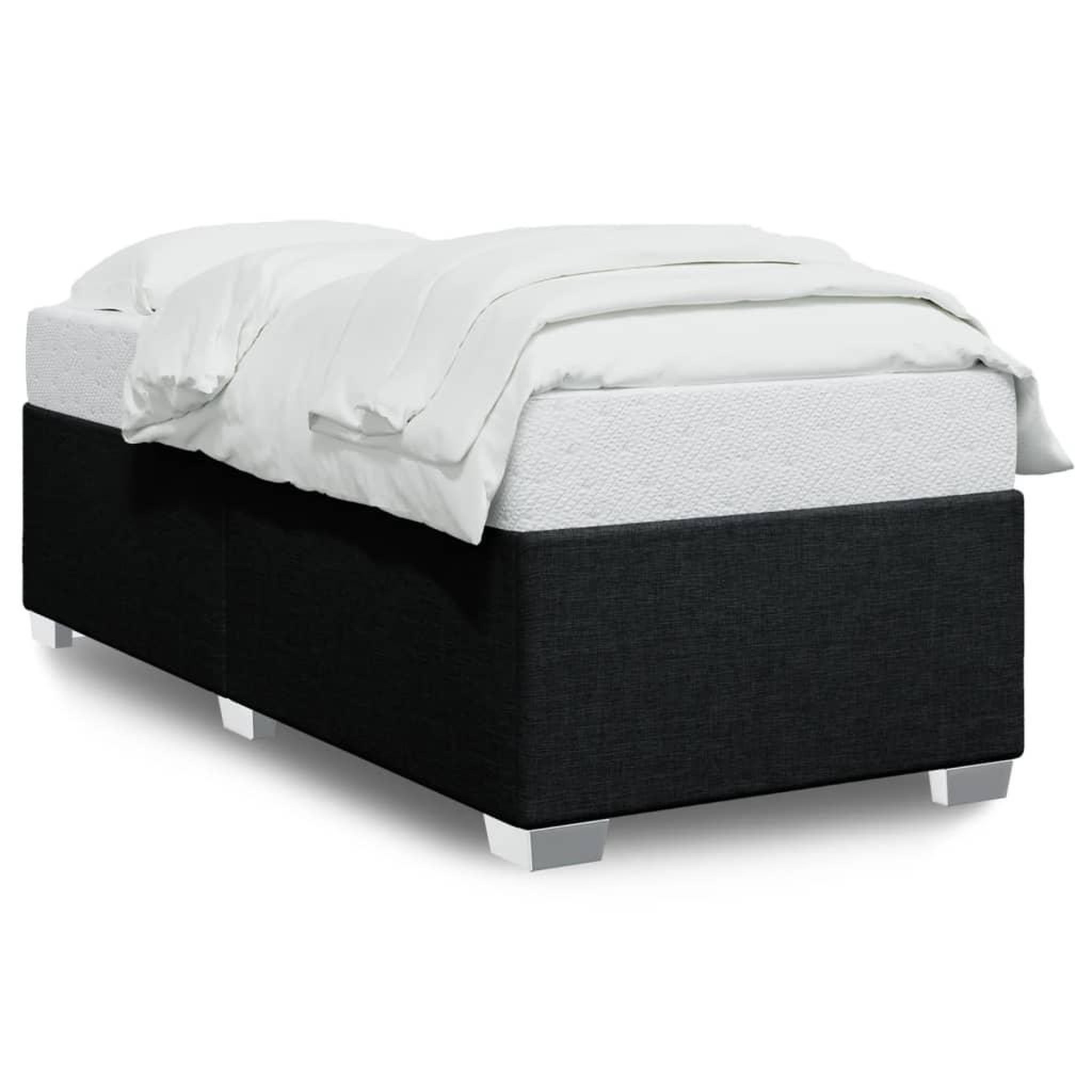 Voir la diapositive 2 : VIDAXL Cadre de lit sans matelas noir 90x200 cm tissu