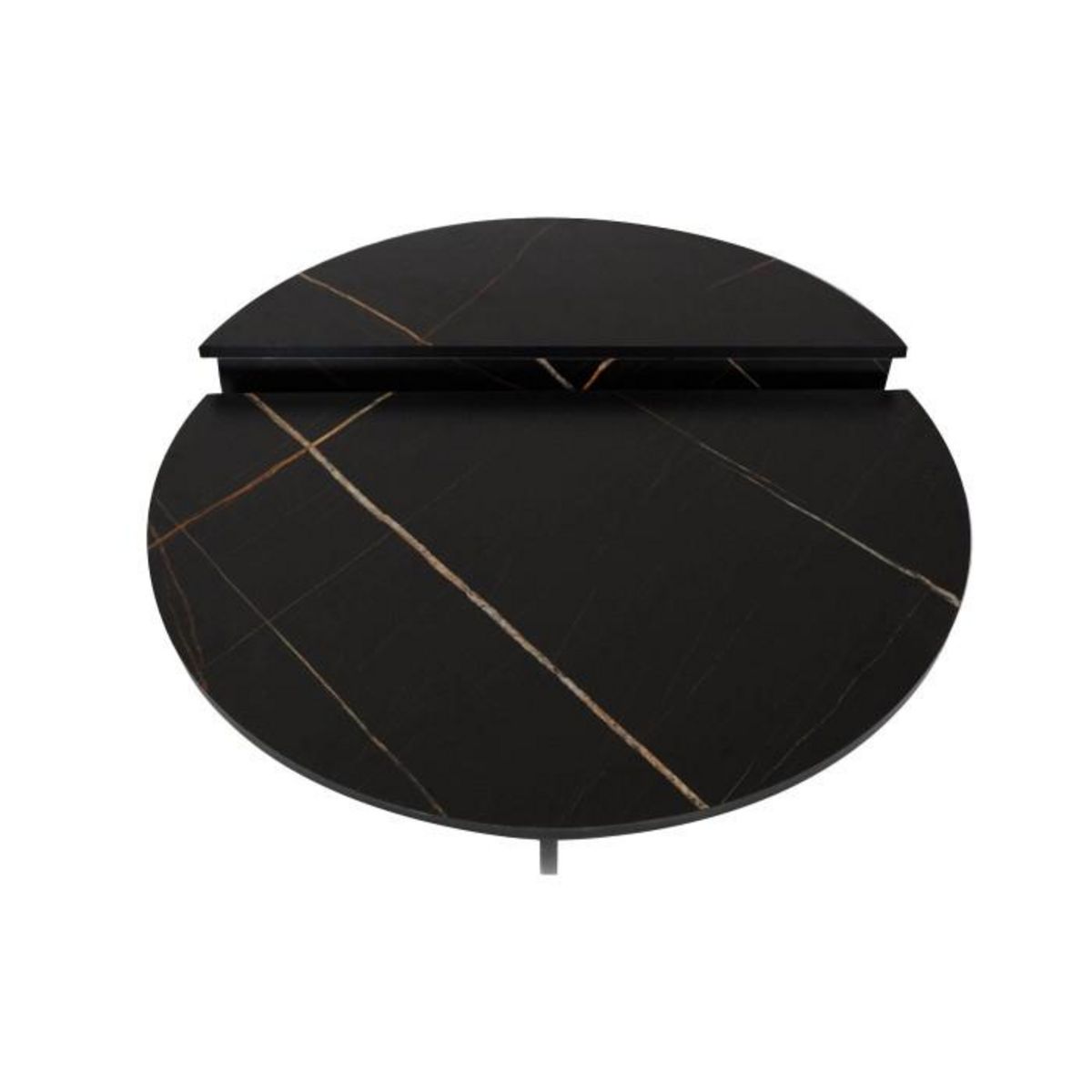 Paris Prix Lot de 2 Tables Basses Design  Armango  90cm Noir Marbré