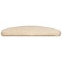 Voir la diapositive 3 : VIDAXL Tapis d'escalier 20 pcs creme 65x21x4 cm