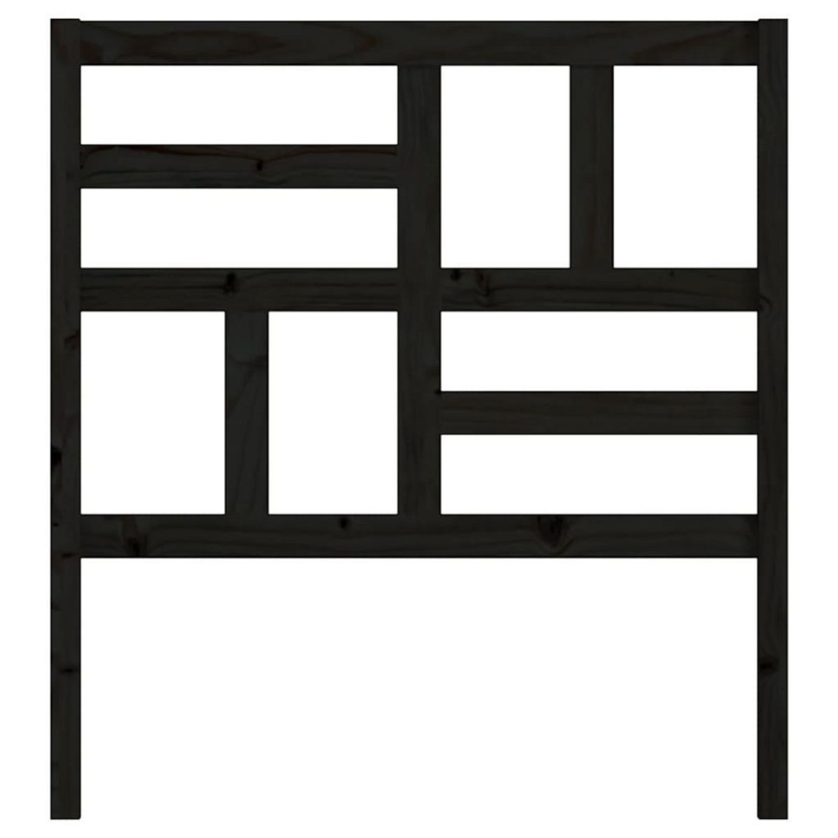 VIDAXL Tete de lit Noir 96x4x104 cm Bois massif de pin