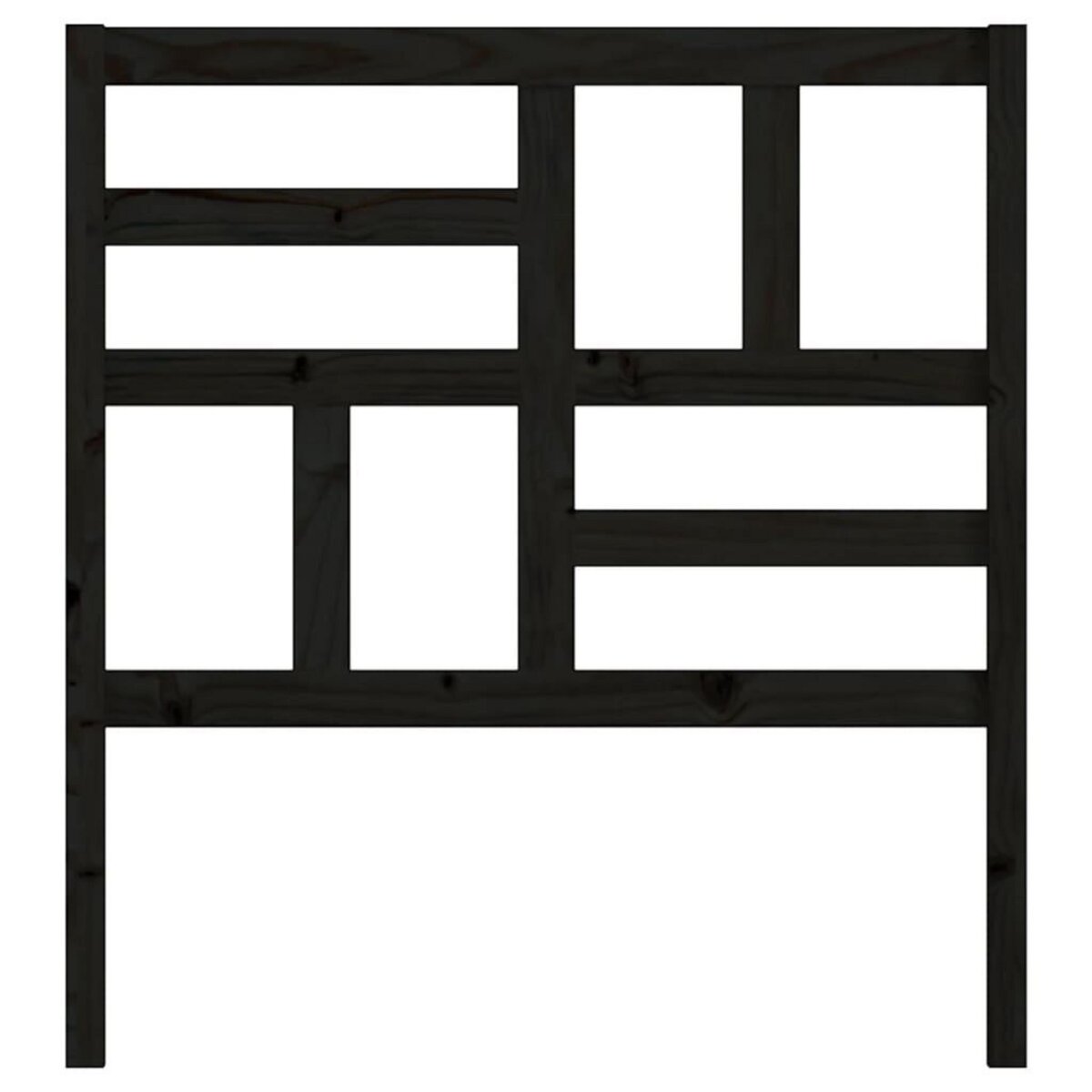 VIDAXL Tete de lit Noir 96x4x104 cm Bois massif de pin