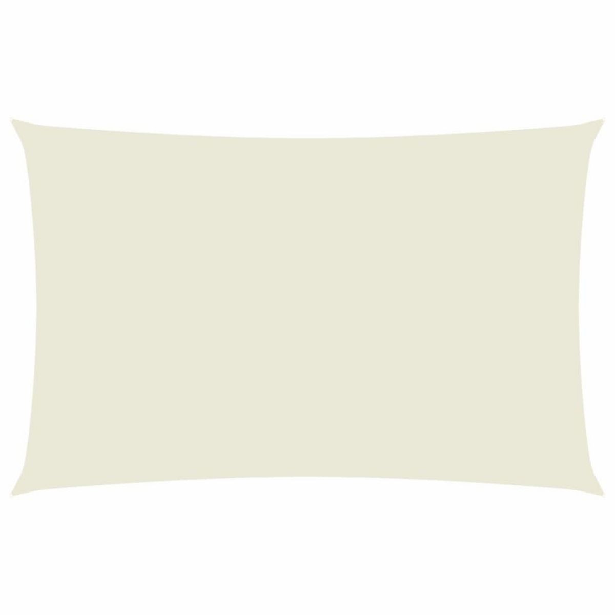 VIDAXL Voile de parasol tissu oxford rectangulaire 2x5 m creme