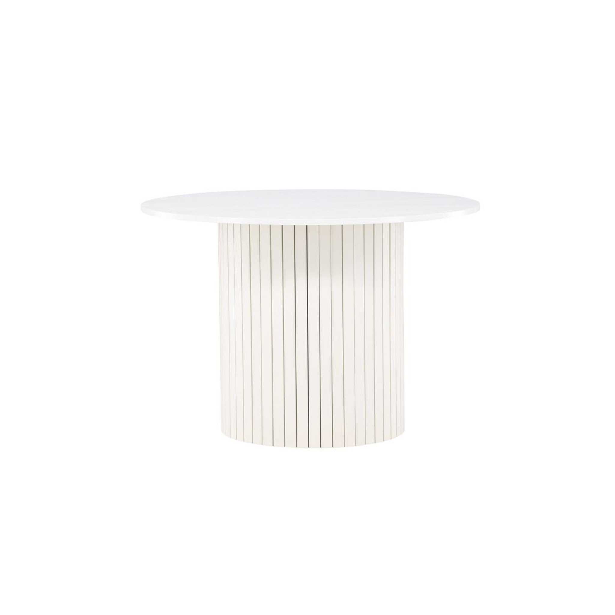 Voir la diapositive 3 : Paris Prix Table à manger ronde  haron  110cm blanc