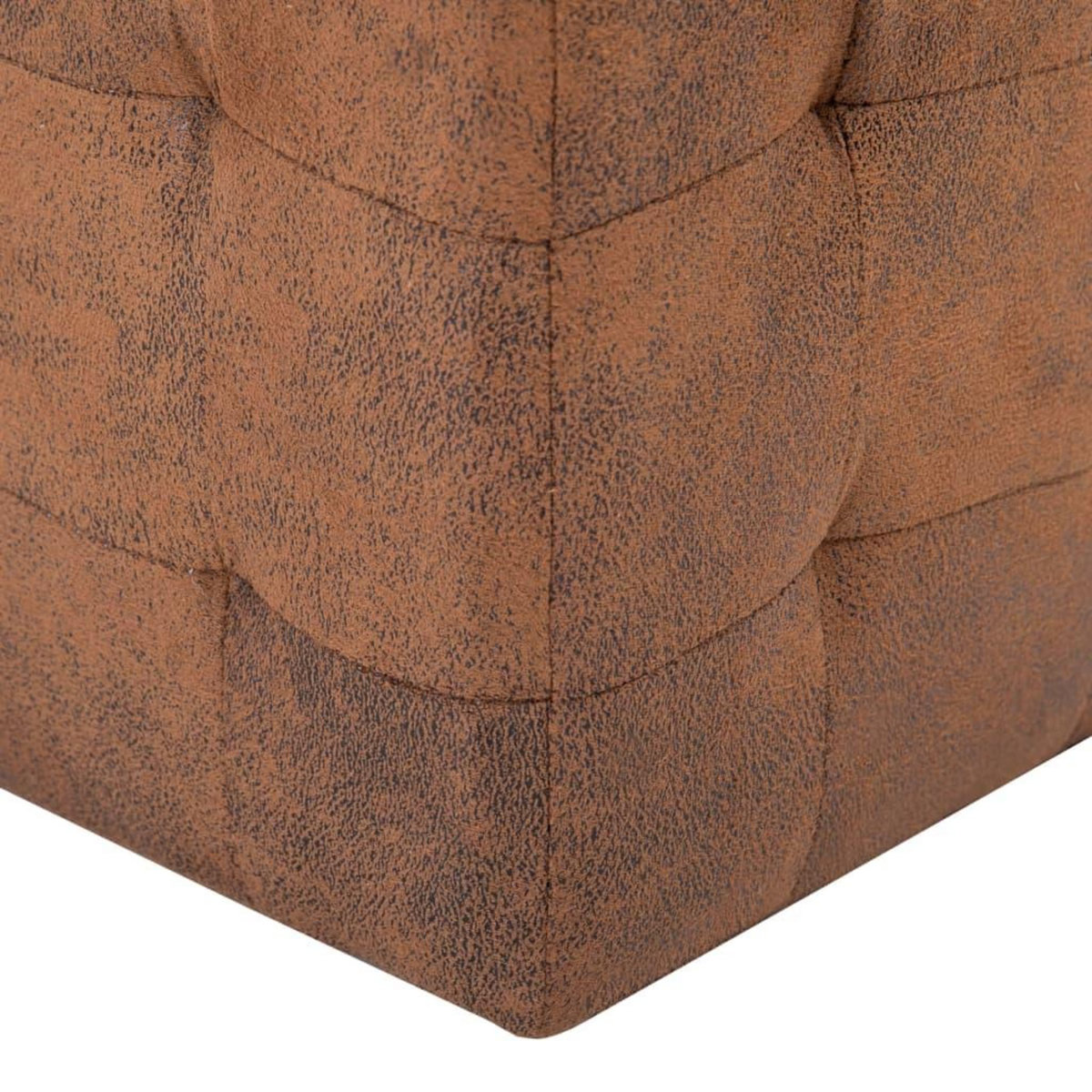 VIDAXL 2 pcs Poufs Marron 30 x 30 x 30 cm Similicuir daim