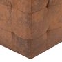 Voir la diapositive 5 : VIDAXL 2 pcs Poufs Marron 30 x 30 x 30 cm Similicuir daim