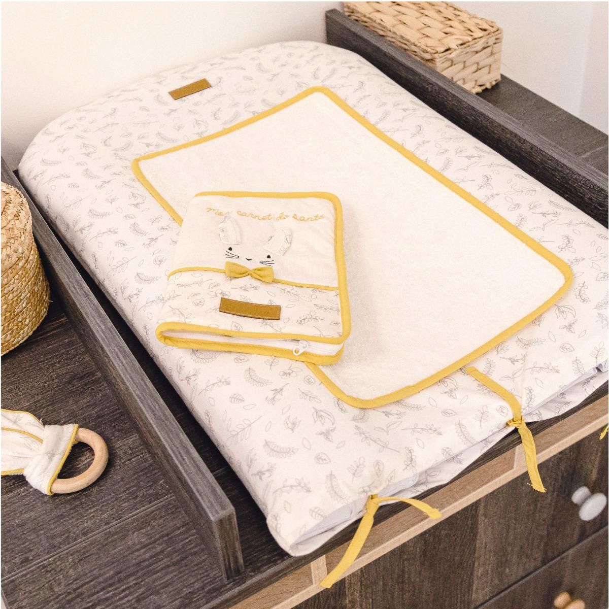 Domiva Matelas à langer + housse 50 x 75 cm Leafy Bunny