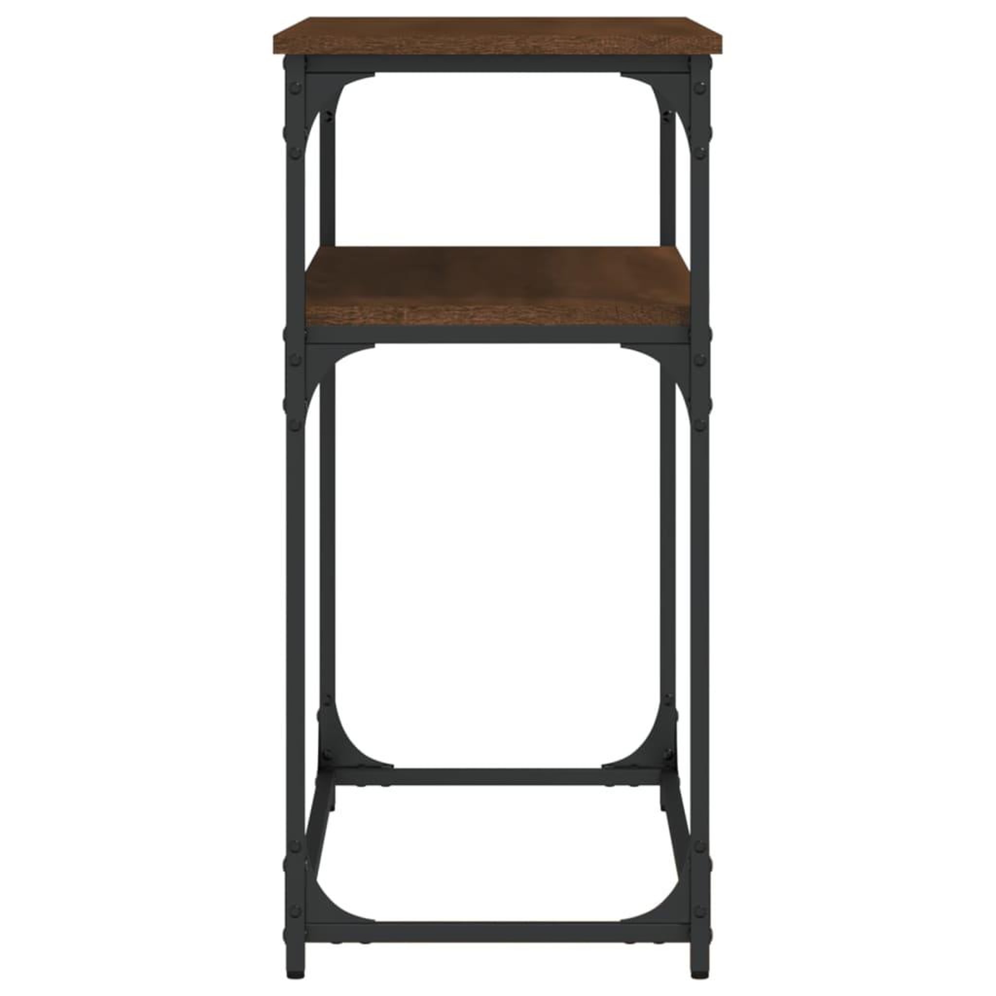 Voir la diapositive 5 : VIDAXL Table console chene marron 100x35,5x75 cm bois d'ingenierie