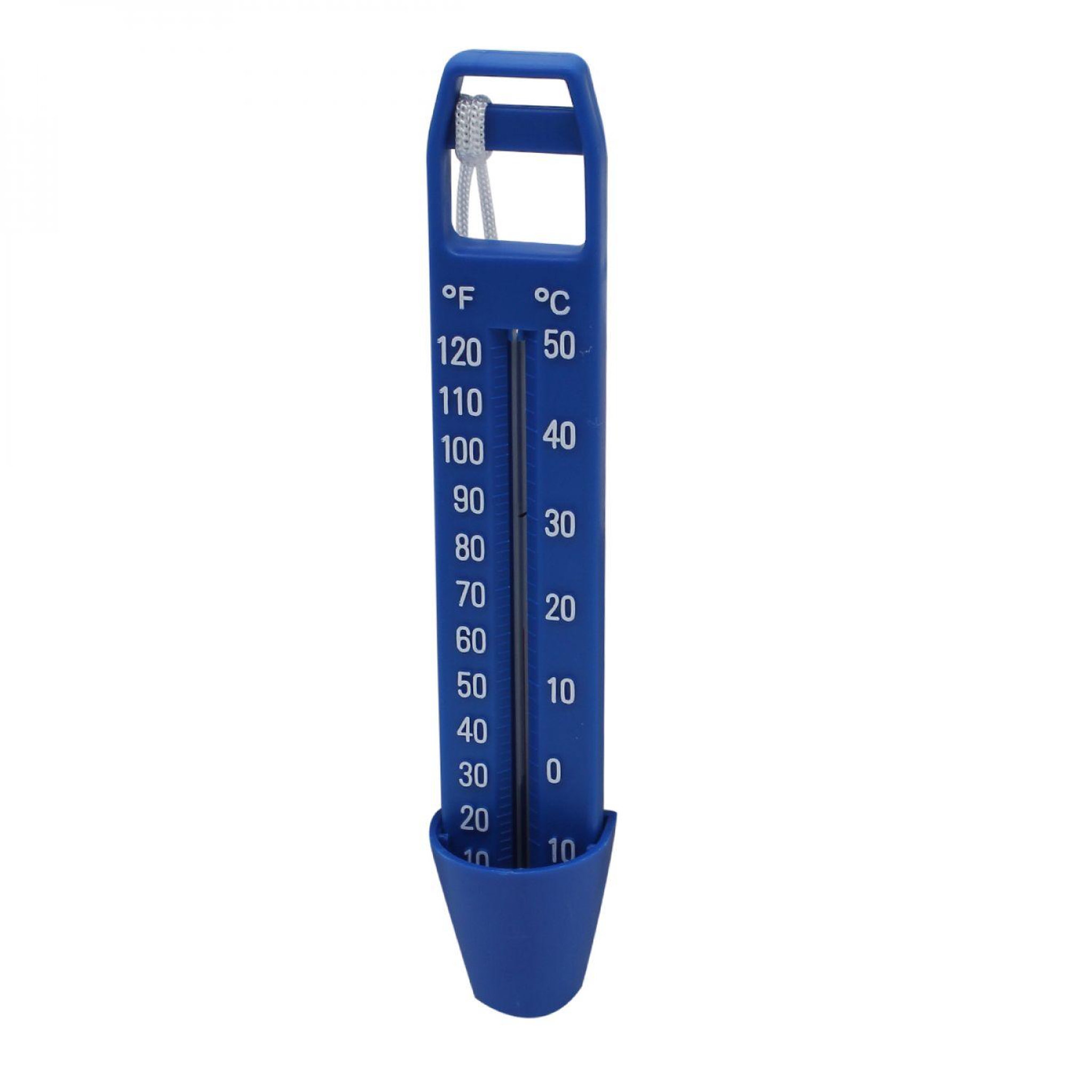 LINXOR Thermomètre flottant bleu pour piscine avec cordon