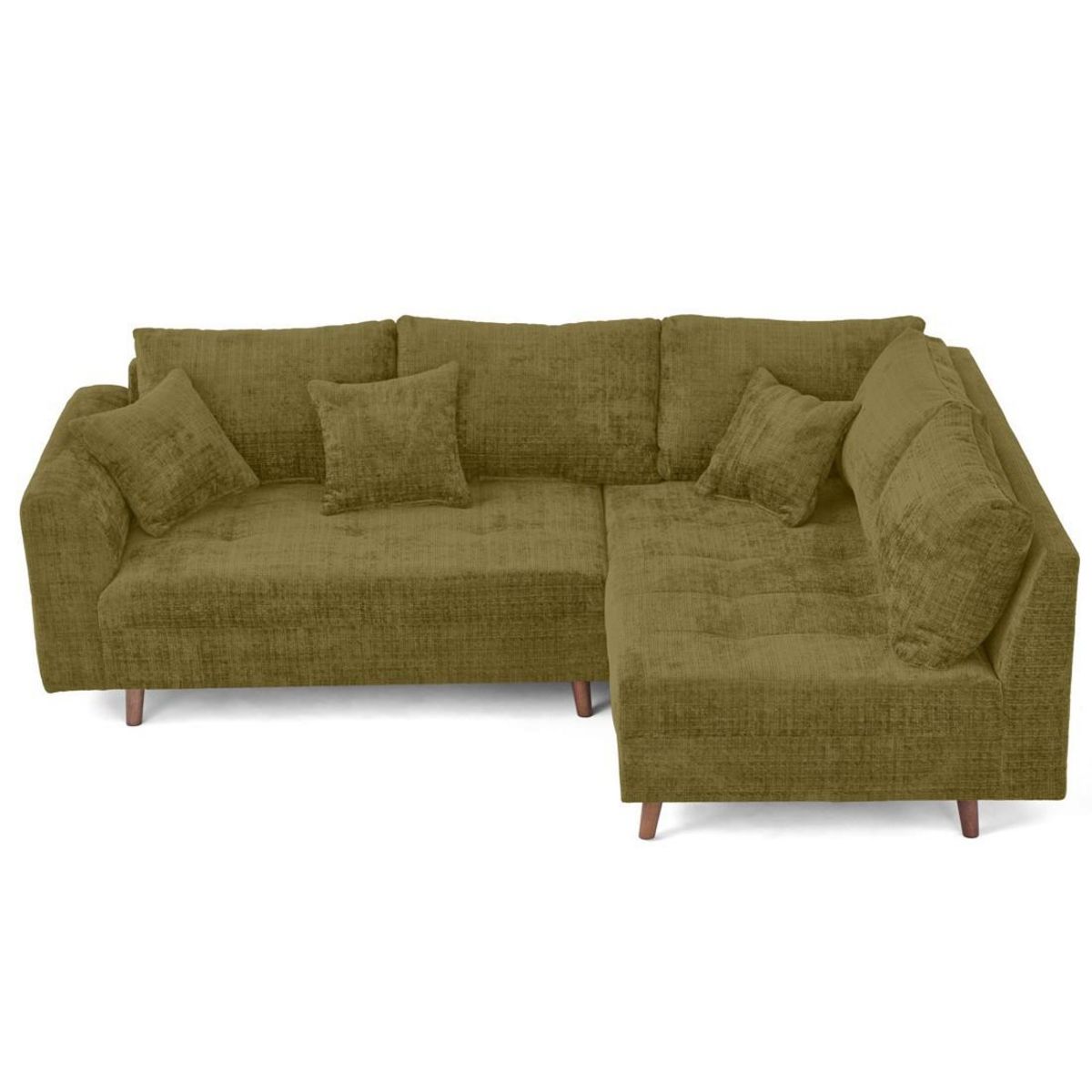 LISA DESIGN Rune - canapé d'angle droit 4 places en velours texturé