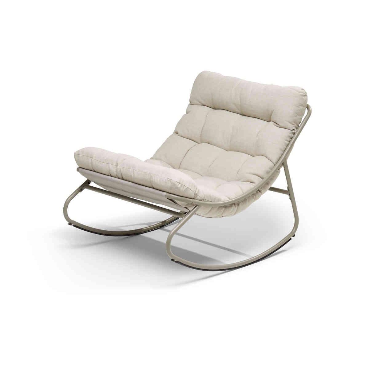 Jardiline Fauteuil à bascule Cuba avec coussin rembourré - Jardiline