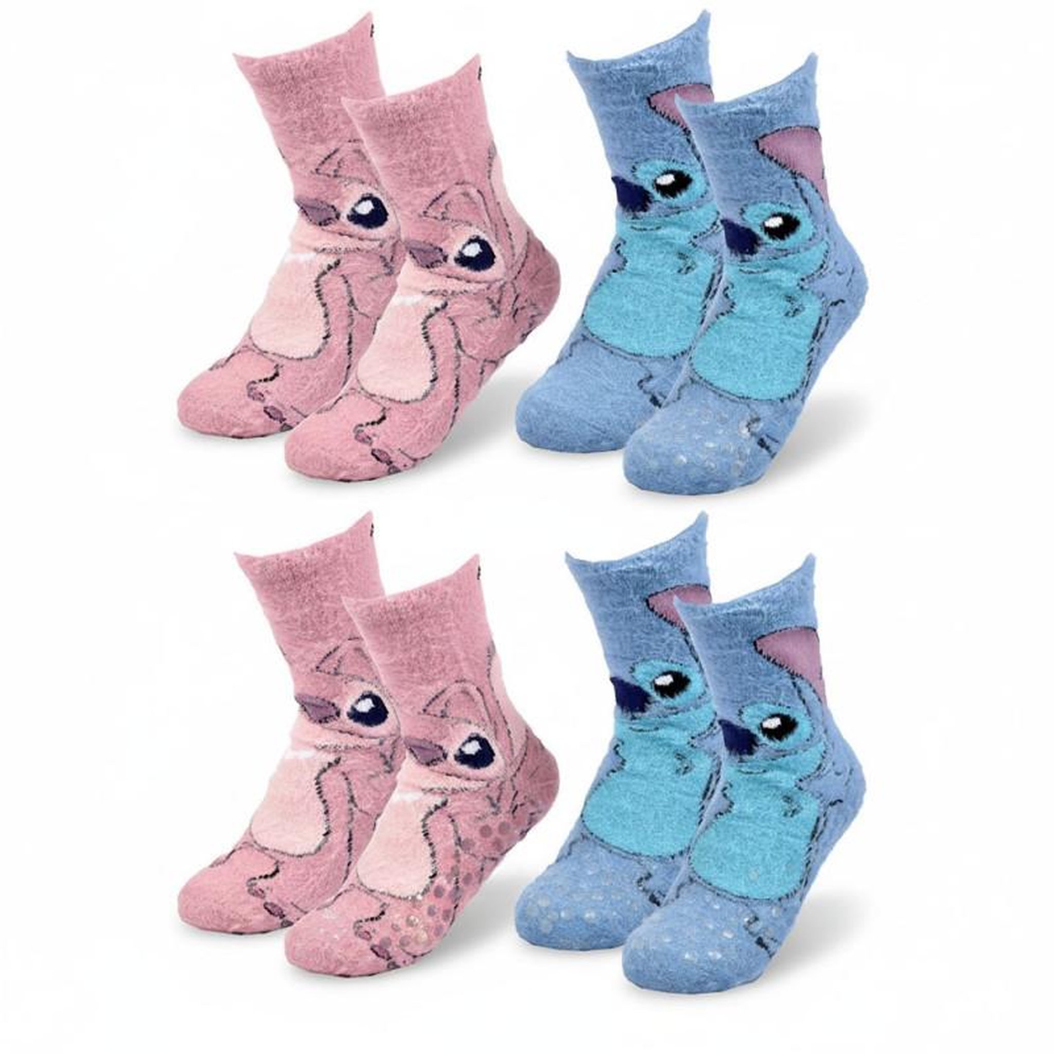 Voir la diapositive 1 : DISNEY Pack de Chaussettes Antidérapantes Enfant LILO & STITCH (Lot de 4)