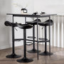 Voir la diapositive 6 : Paris Prix Ensemble Table de Bar & 4 Tabourets  Rax & Adesto  120cm Noir