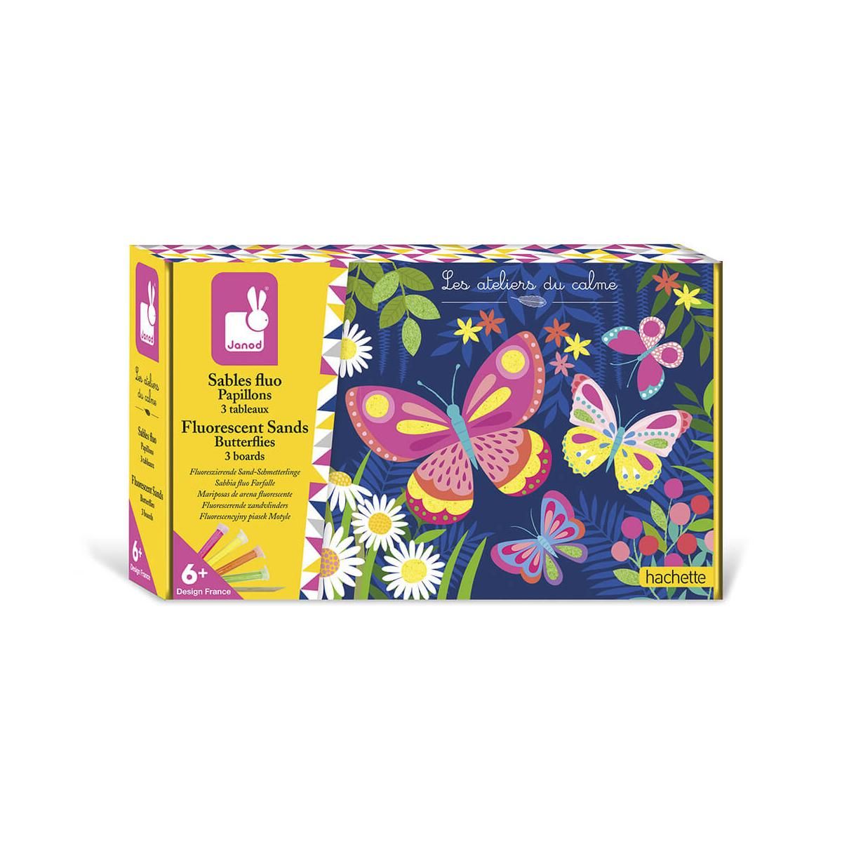 Juratoys-Janod Sables colores fluo papillons