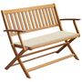 Voir la diapositive 1 : VIDAXL Banc de jardin avec coussin 120 cm Bois d'acacia massif