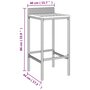 Voir la diapositive 6 : VIDAXL Ensemble de bar jardin 5 pcs noir poly rotin/bois massif acacia