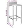 Voir la diapositive 6 : VIDAXL Ensemble de bar jardin 5 pcs noir poly rotin/bois massif acacia