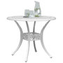 Voir la diapositive 4 : VIDAXL Table de jardin blanc Ø90x75 cm aluminium coule