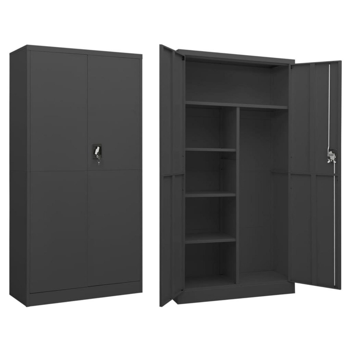 VIDAXL Armoire a casiers Anthracite 90x40x180 cm Acier