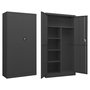 Voir la diapositive 1 : VIDAXL Armoire a casiers Anthracite 90x40x180 cm Acier