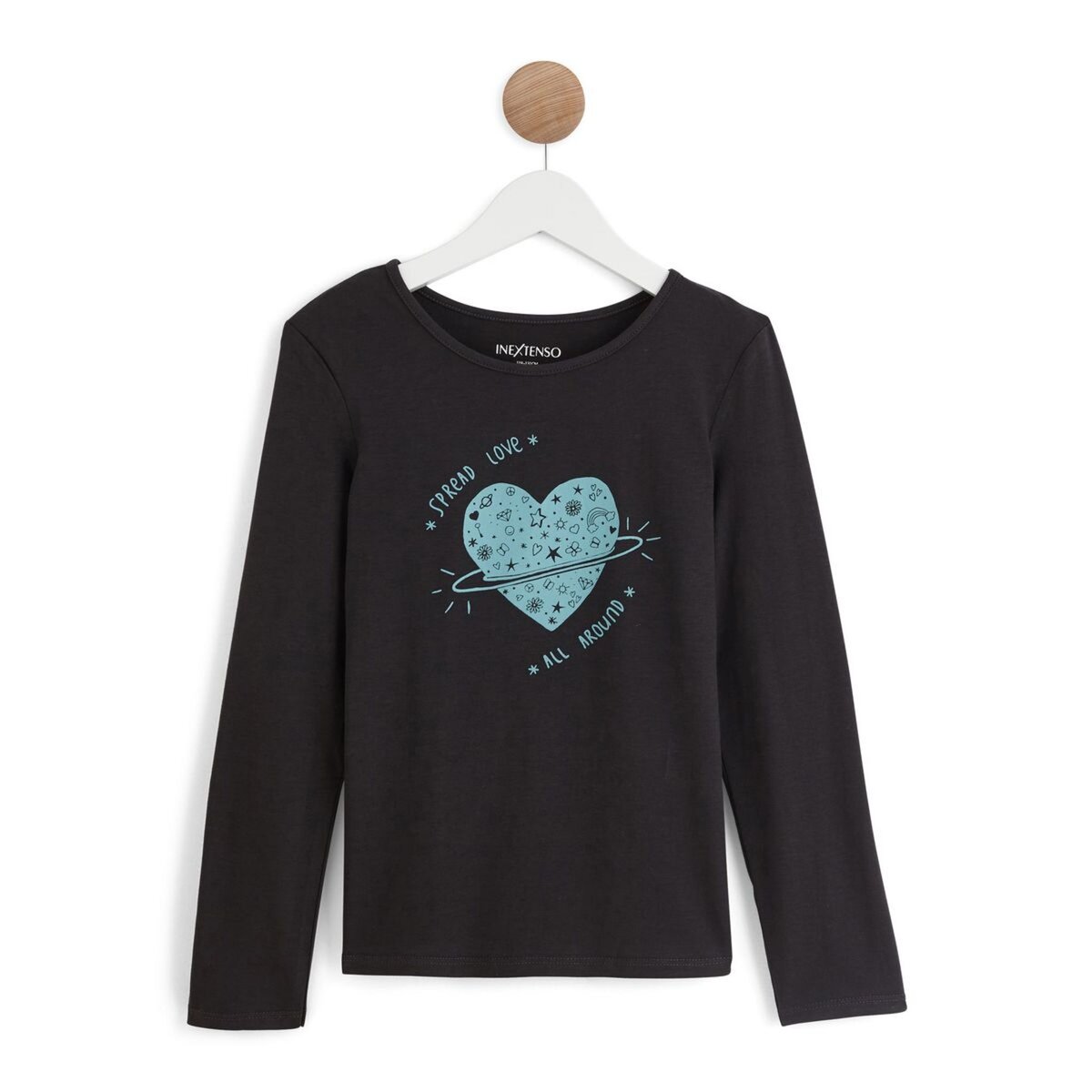 IN EXTENSO T-shirt manches longues coeur fille