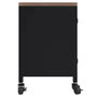 Voir la diapositive 4 : VIDAXL Meuble TV Noir 110x30x43 cm Fer et bois de pin massif