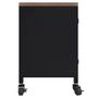 Voir la diapositive 4 : VIDAXL Meuble TV Noir 110x30x43 cm Fer et bois de pin massif
