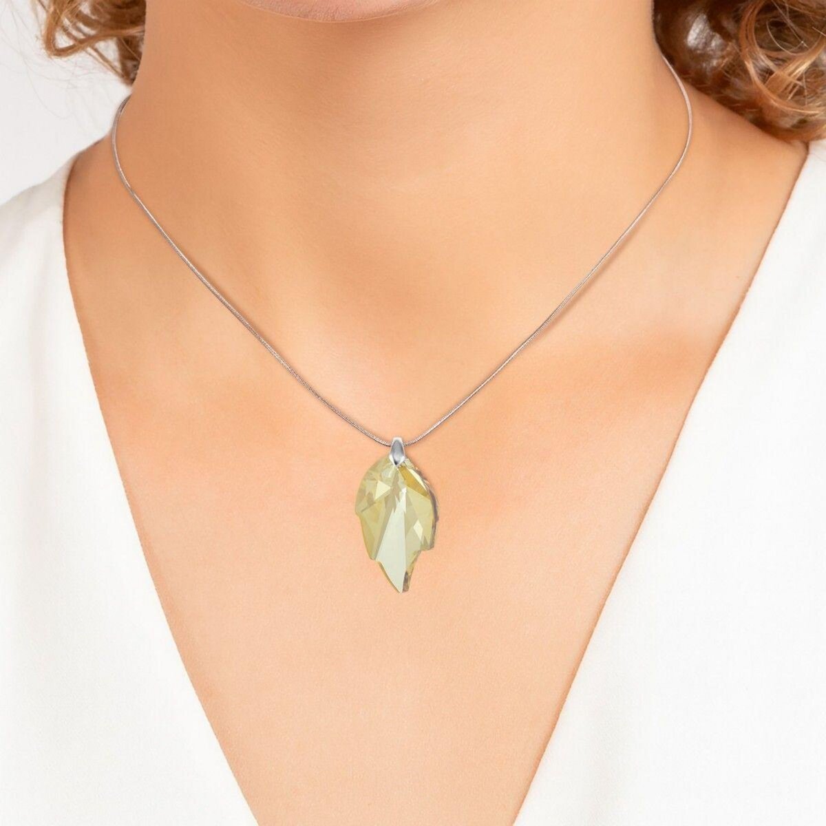 SC CRYSTAL Collier feuille par SC Crystal®