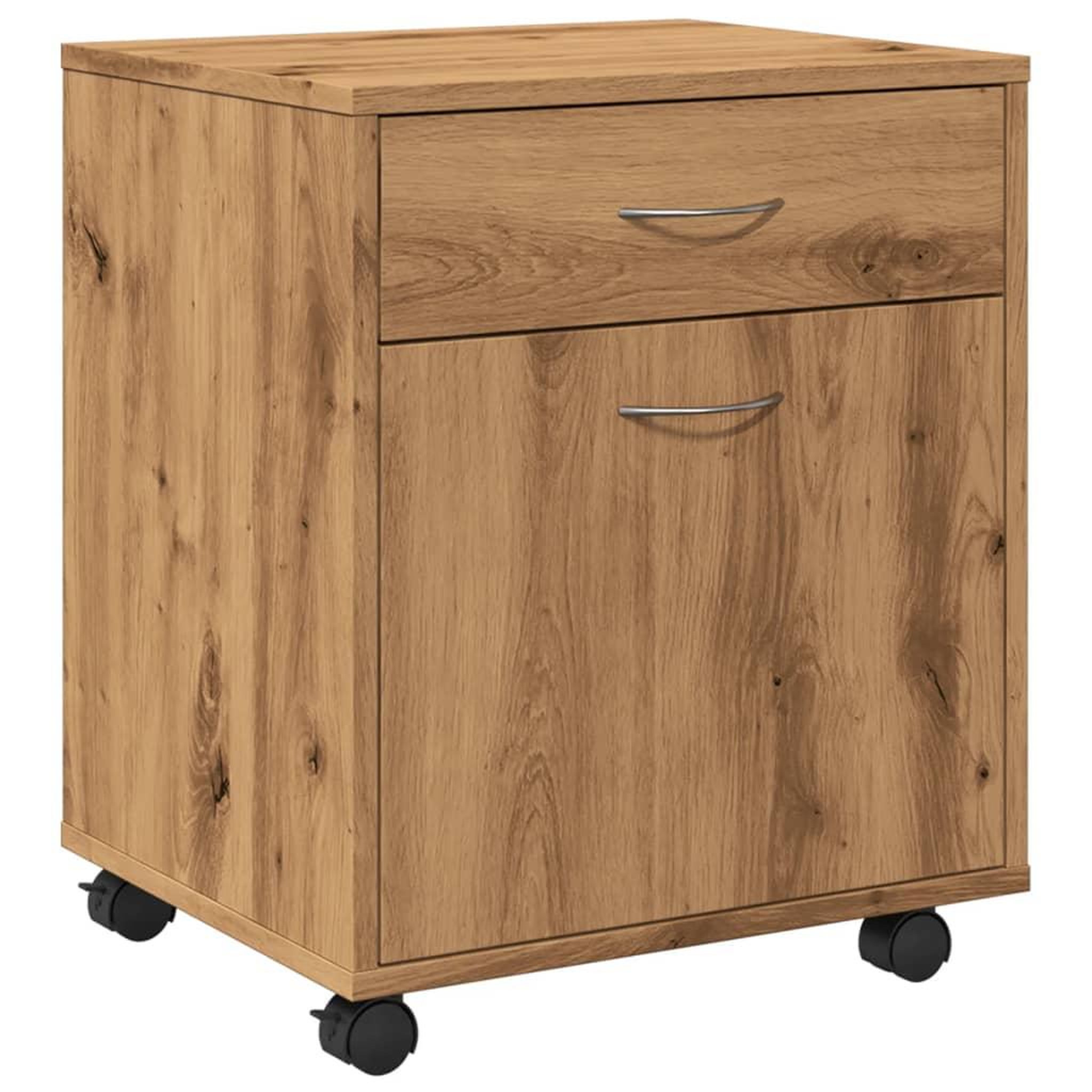 Voir la diapositive 2 : VIDAXL Armoire roulante chene artisanal 45x38x54 cm bois d'ingenierie